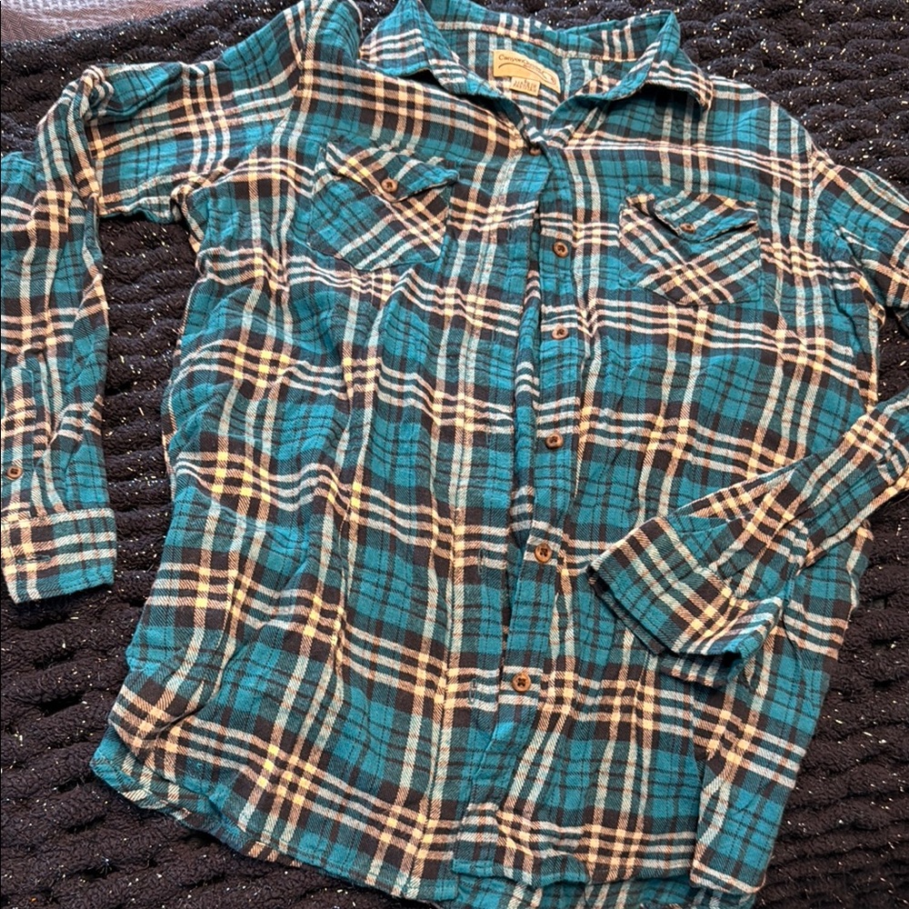 Blue and White Button Down Shirt with Classic Design